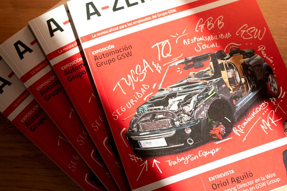 Revista corporativa A-ZERO para Grupo GSW
