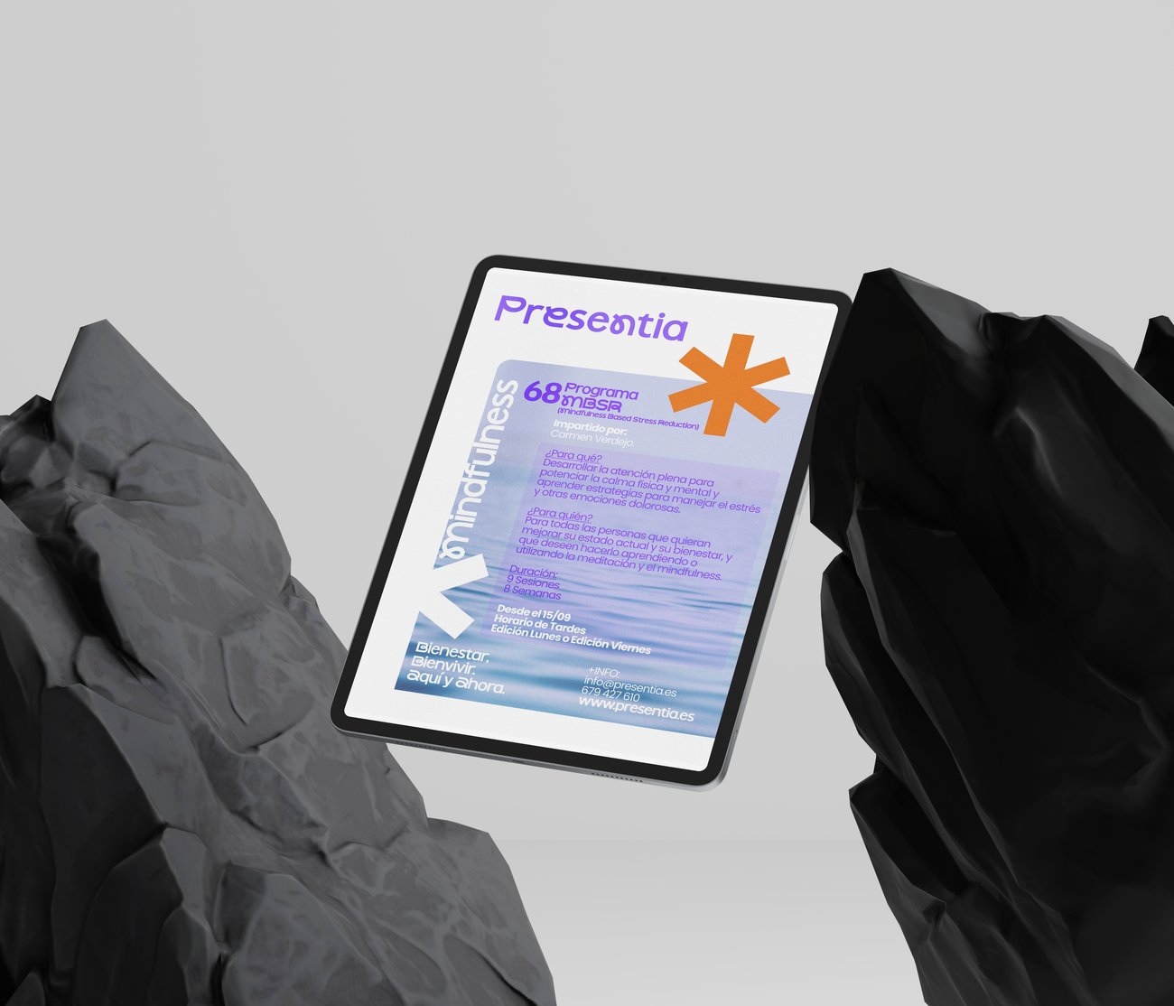 Programa MBSR de Presentia en tablet
