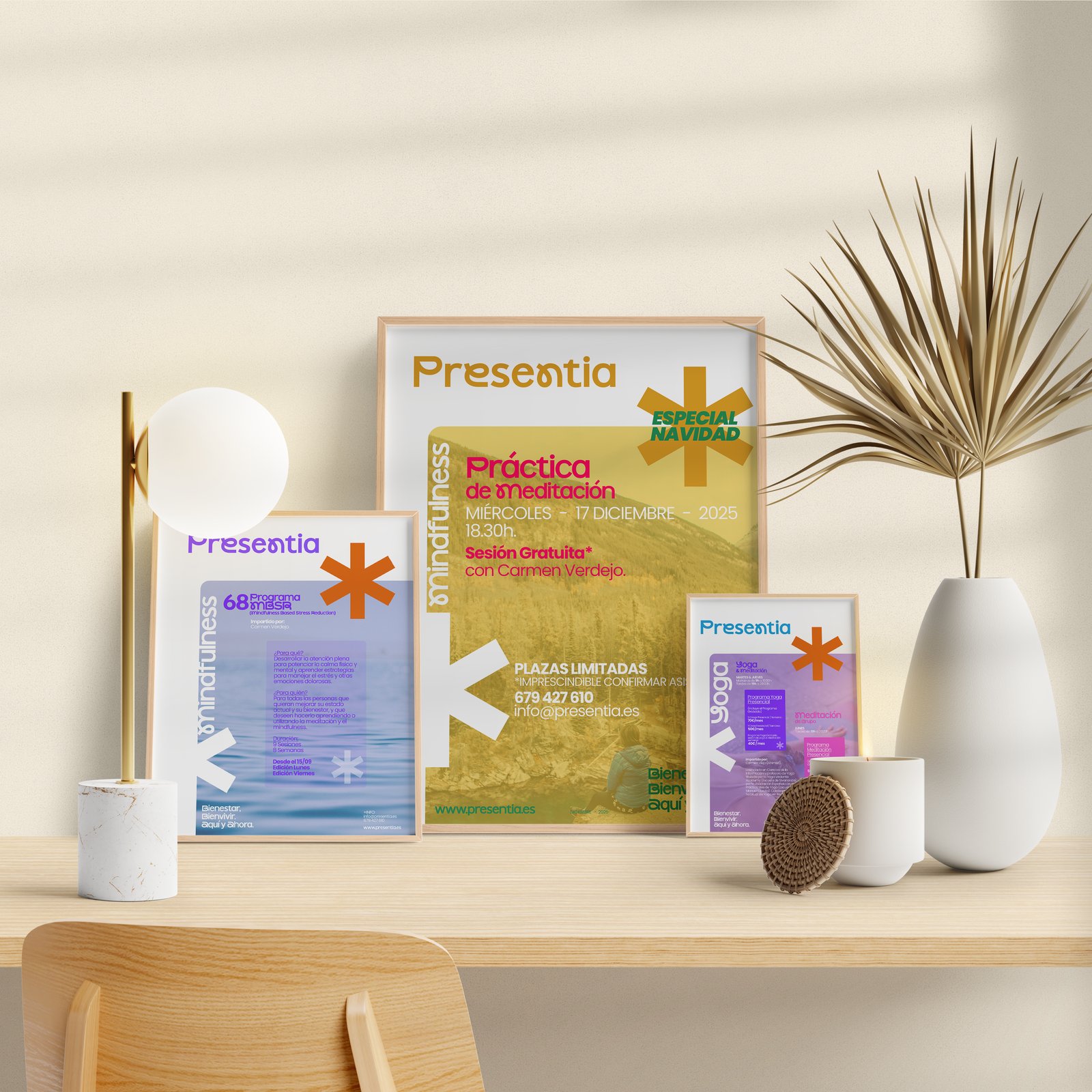 El sistema de marca de Presentia aplicado