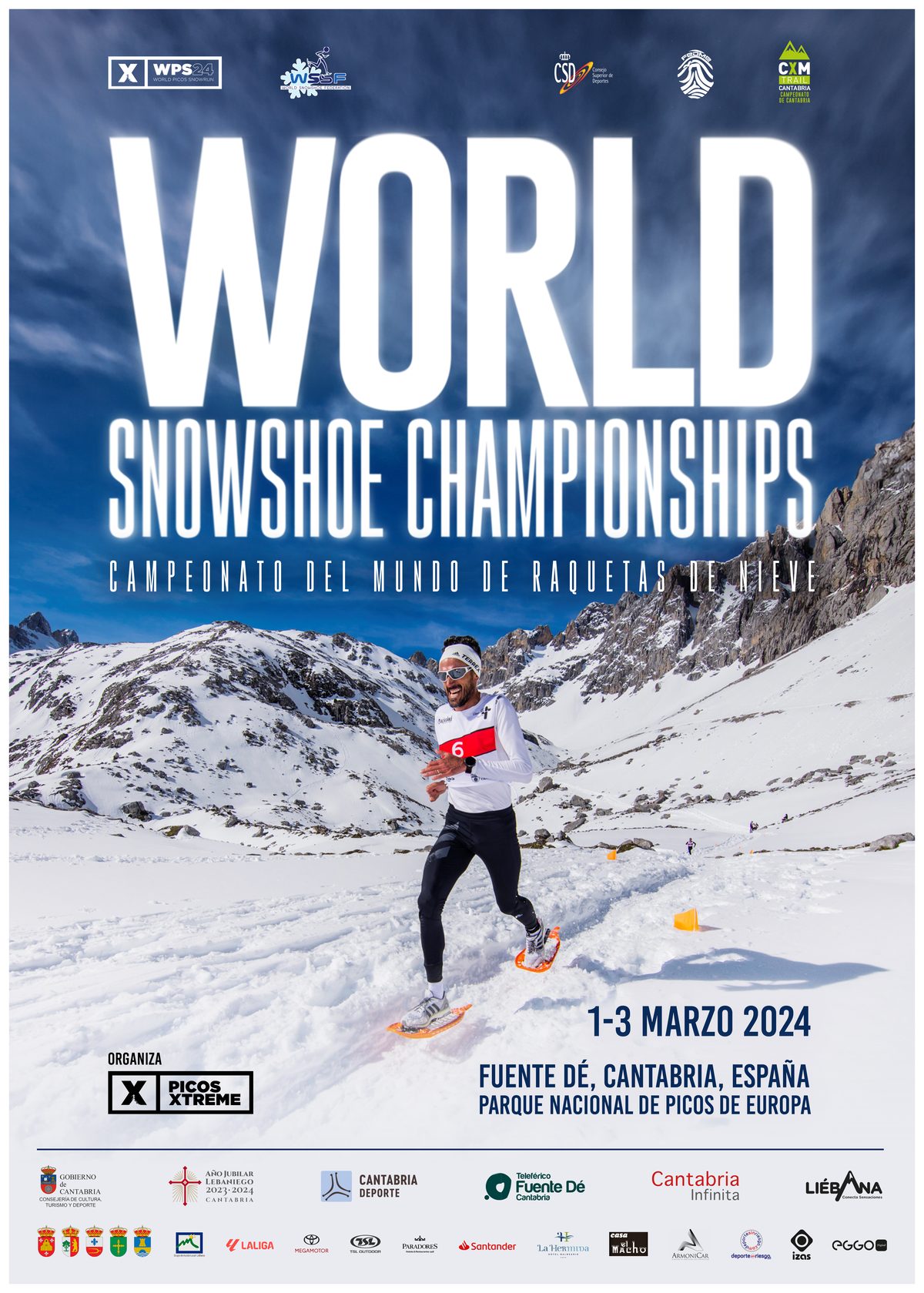 Cartel oficial del World Snowshoe Championships — WPS24
